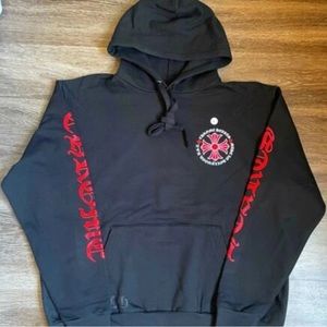Chrome heart red and black hoodie